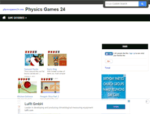 Tablet Screenshot of physicsgames24.com